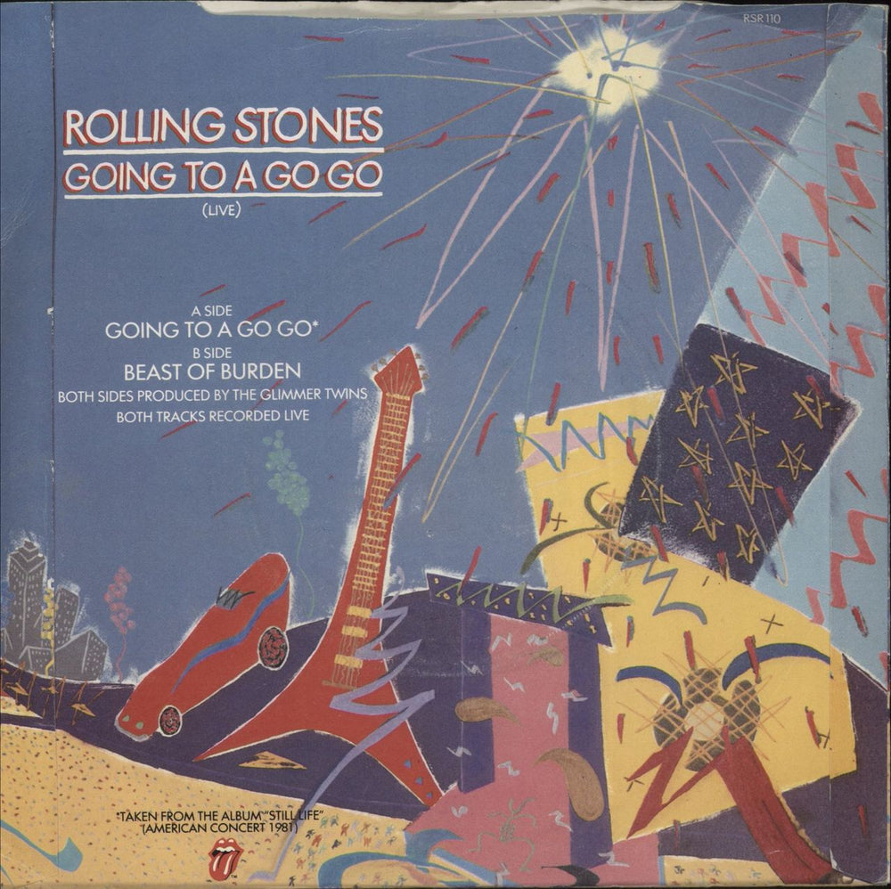 The Rolling Stones Going To A Go Go + Sleeve UK 7" vinyl single (7 inch record / 45)