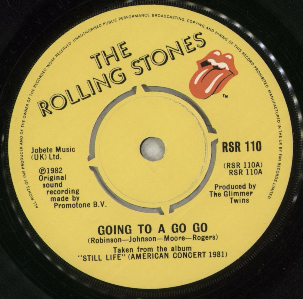 The Rolling Stones Going To A Go Go + Sleeve UK 7" vinyl single (7 inch record / 45) ROL07GO29424