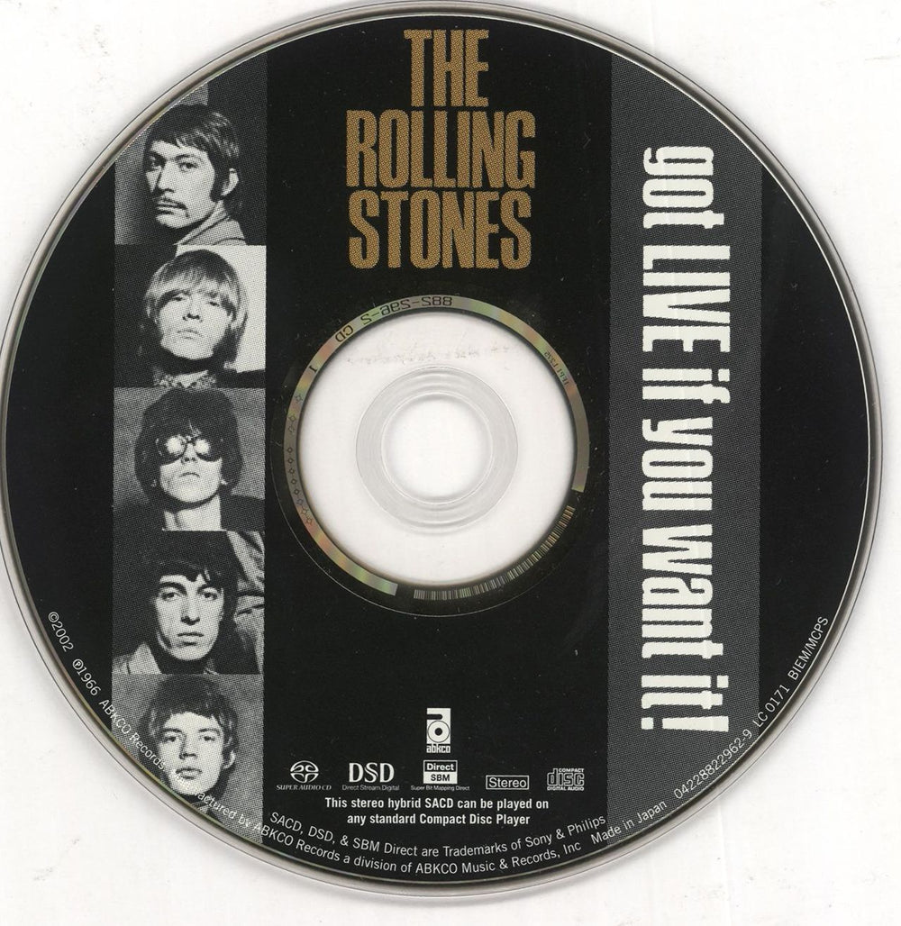 The Rolling Stones Got Live It You Want It! UK super audio CD SACD ROLSAGO237234