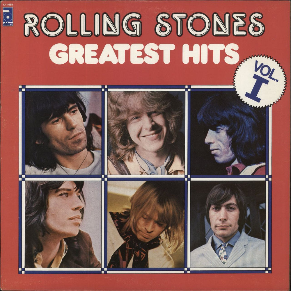 The Rolling Stones Greatest Hits Vol. 1 Canadian vinyl LP album (LP record) TA-1088