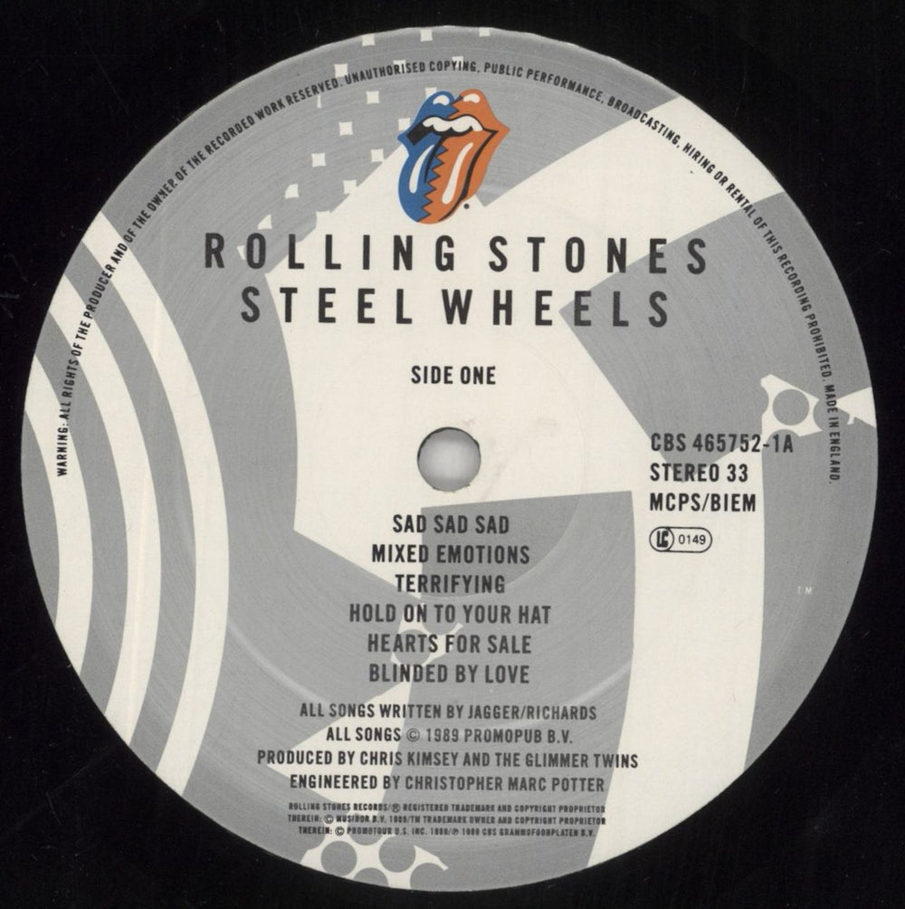 The Rolling Stones Steel Wheels UK vinyl LP album (LP record) ROLLPST74972