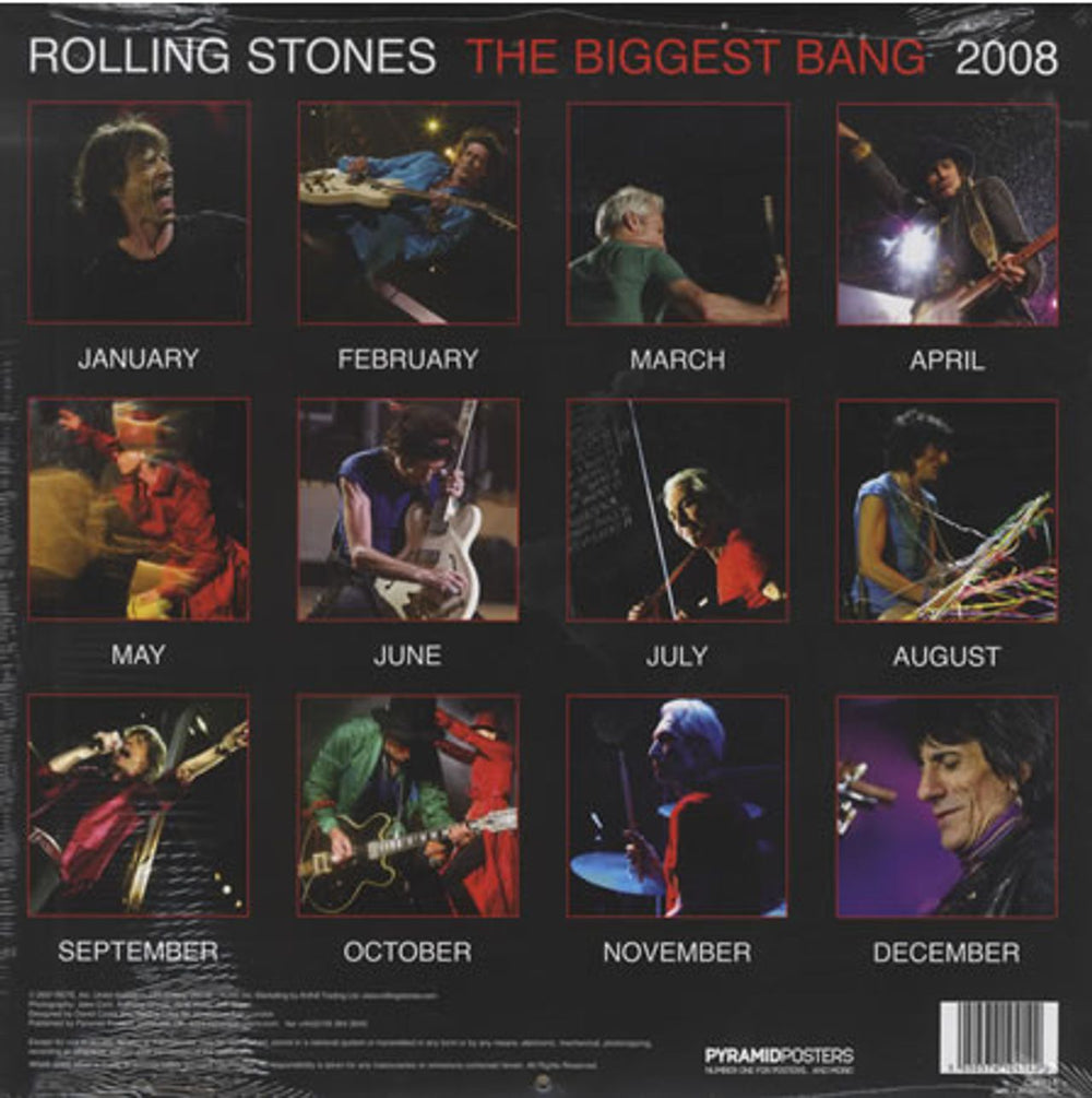 The Rolling Stones The Biggest Bang - Official Calendar 2008 UK calendar ROLCAOF394387