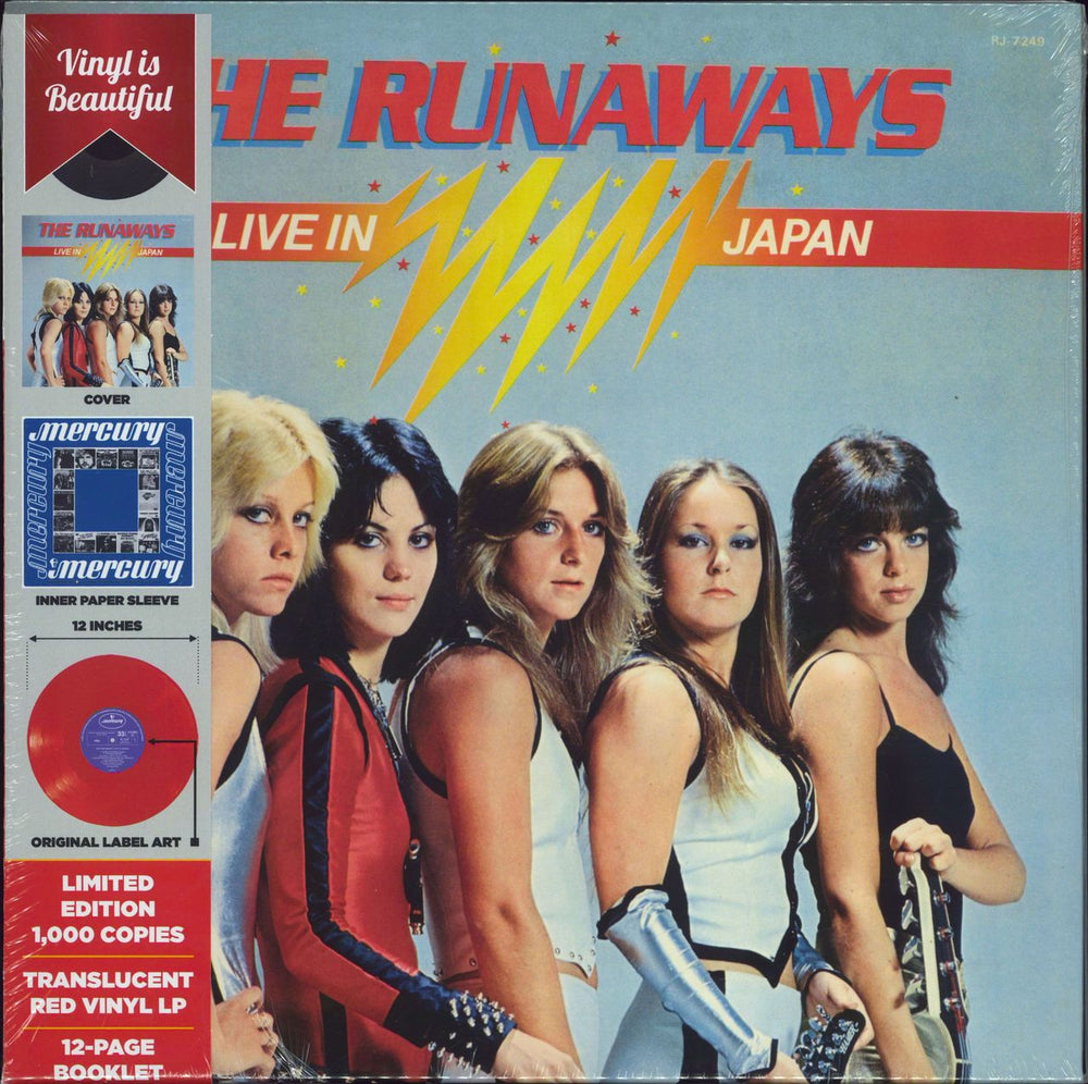 The Runaways Live In Japan - Red Vinyl - Sealed UK vinyl LP album (LP record) 783071