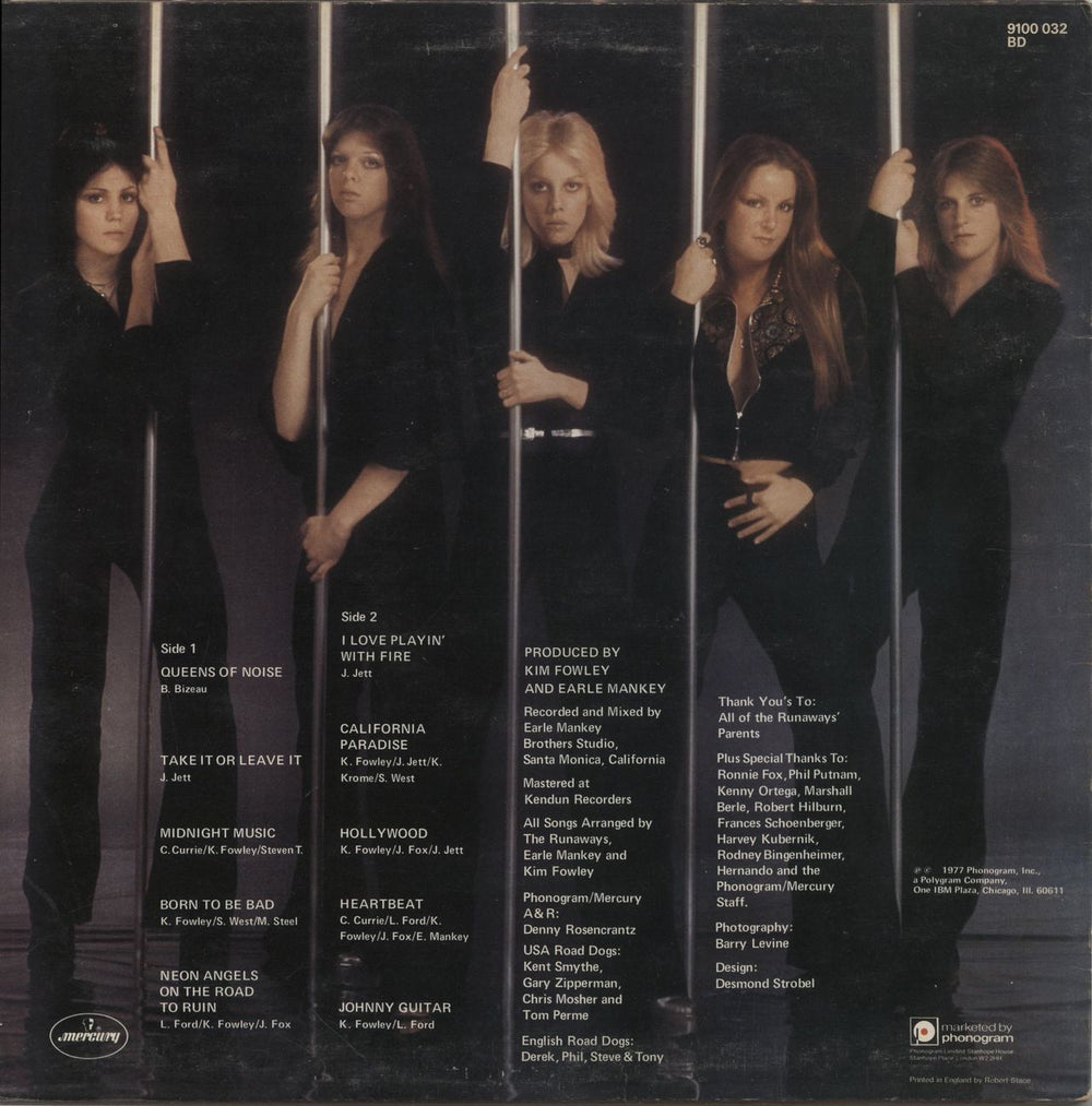 The Runaways Queens Of Noise UK vinyl LP album (LP record)