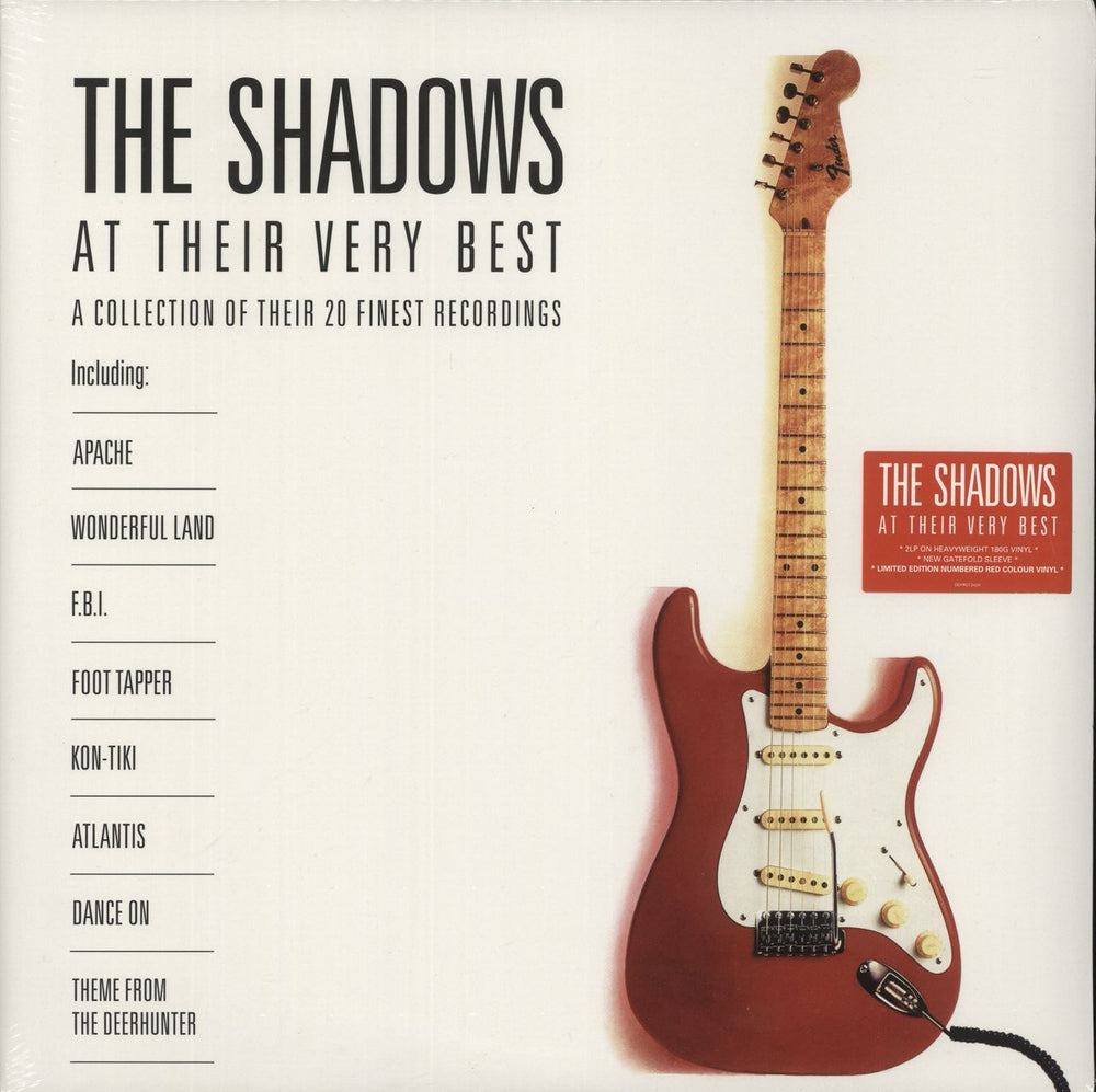 The Shadows At Their Very Best - 180 Gram Red Vinyl - Sealed UK vinyl LP album (LP record) DEMREC242X