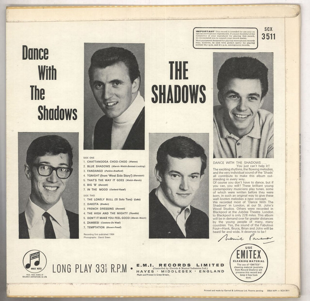 The Shadows Dance With The Shadows - 1st UK vinyl LP album (LP record) SHDLPDA740705