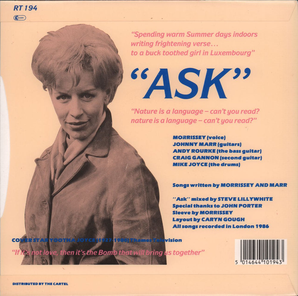 The Smiths Ask - 4 Prong UK 7" vinyl single (7 inch record / 45) 5014644101943