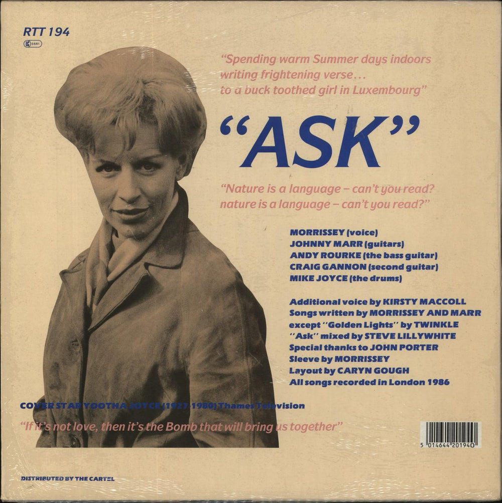 The Smiths Ask - Open Shrink UK 12" vinyl single (12 inch record / Maxi-single) 5014644201940