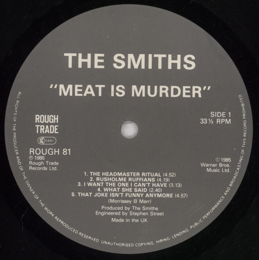 The Smiths Meat Is Murder - EX UK vinyl LP album (LP record) SMILPME92801