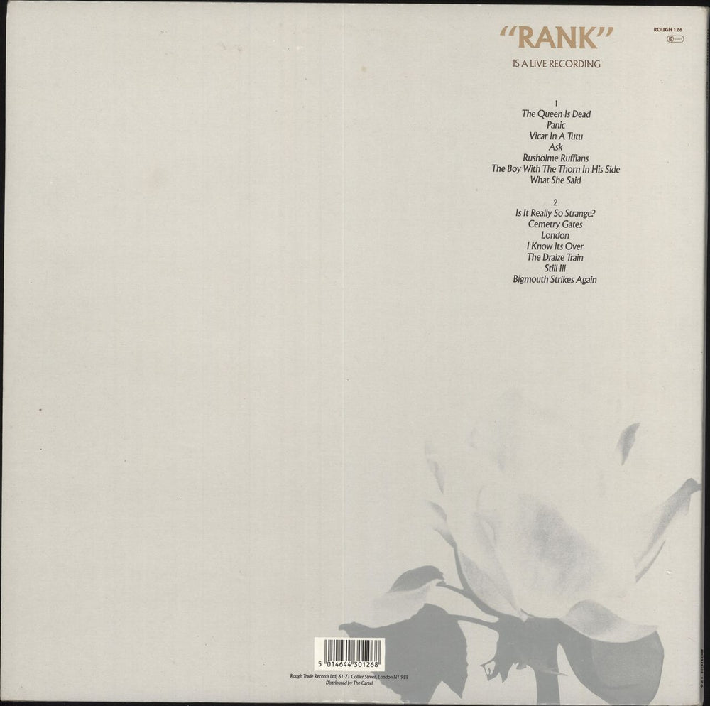 The Smiths Rank + Poster UK vinyl LP album (LP record) 5014644301268