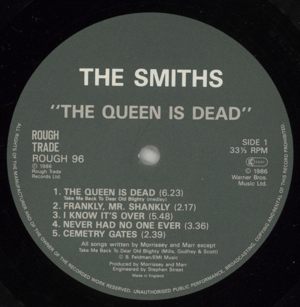 The Smiths The Queen Is Dead - Hype Stickered - VG / EX UK vinyl LP album (LP record) SMILPTH876108
