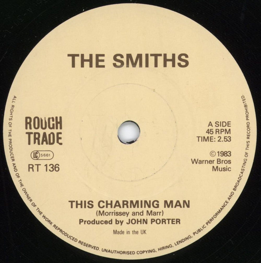 The Smiths This Charming Man - Solid Centre - EX UK 7" vinyl single (7 inch record / 45) SMI07TH776595