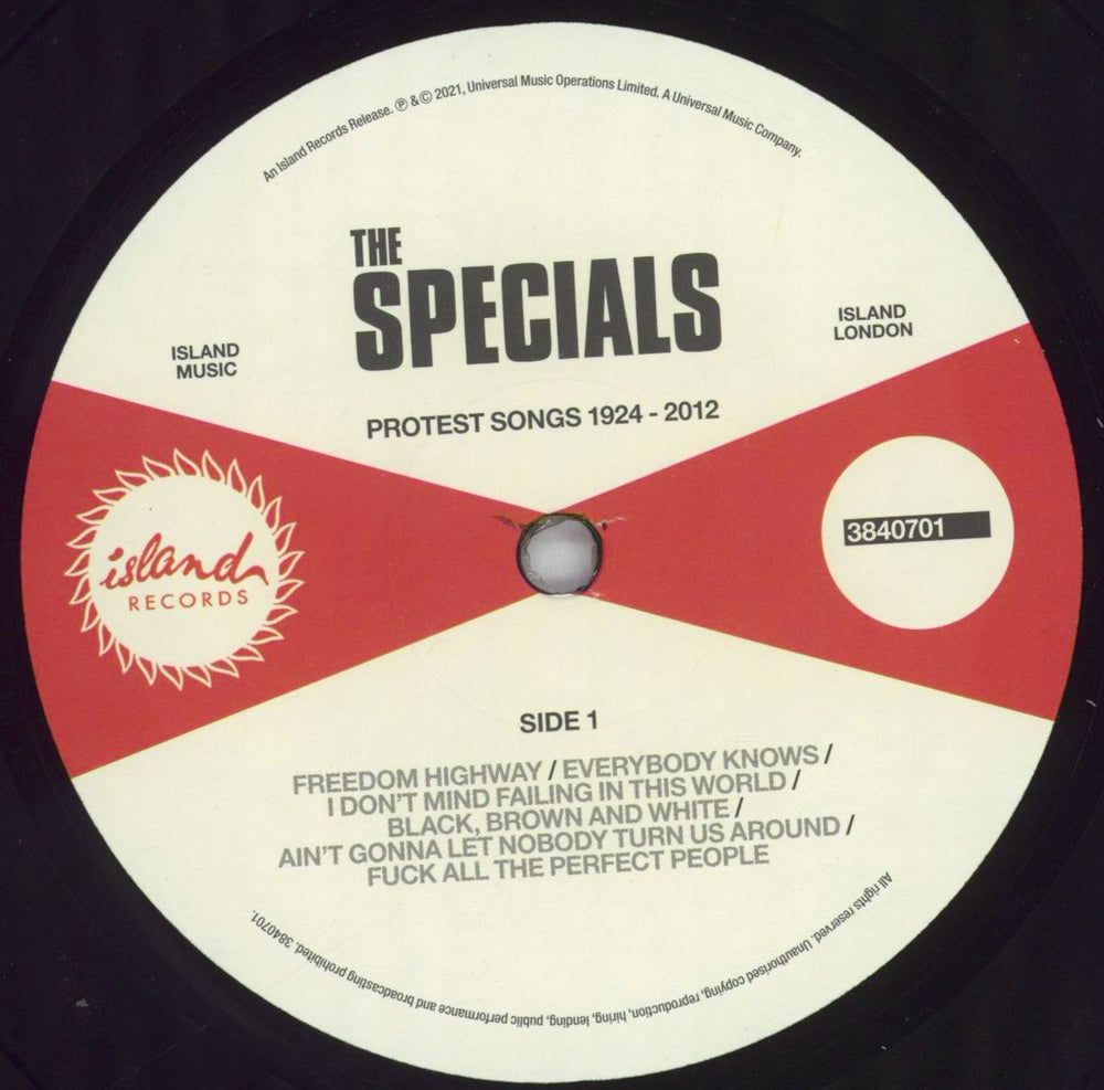 The Specials Protest Songs 1924-2012 - 180gm Vinyl UK vinyl LP album (LP record) SPELPPR827916