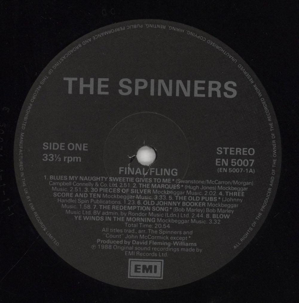 The Spinners Final Fling - Autographed UK 2-LP vinyl record set (Double LP Album) SPN2LFI858392