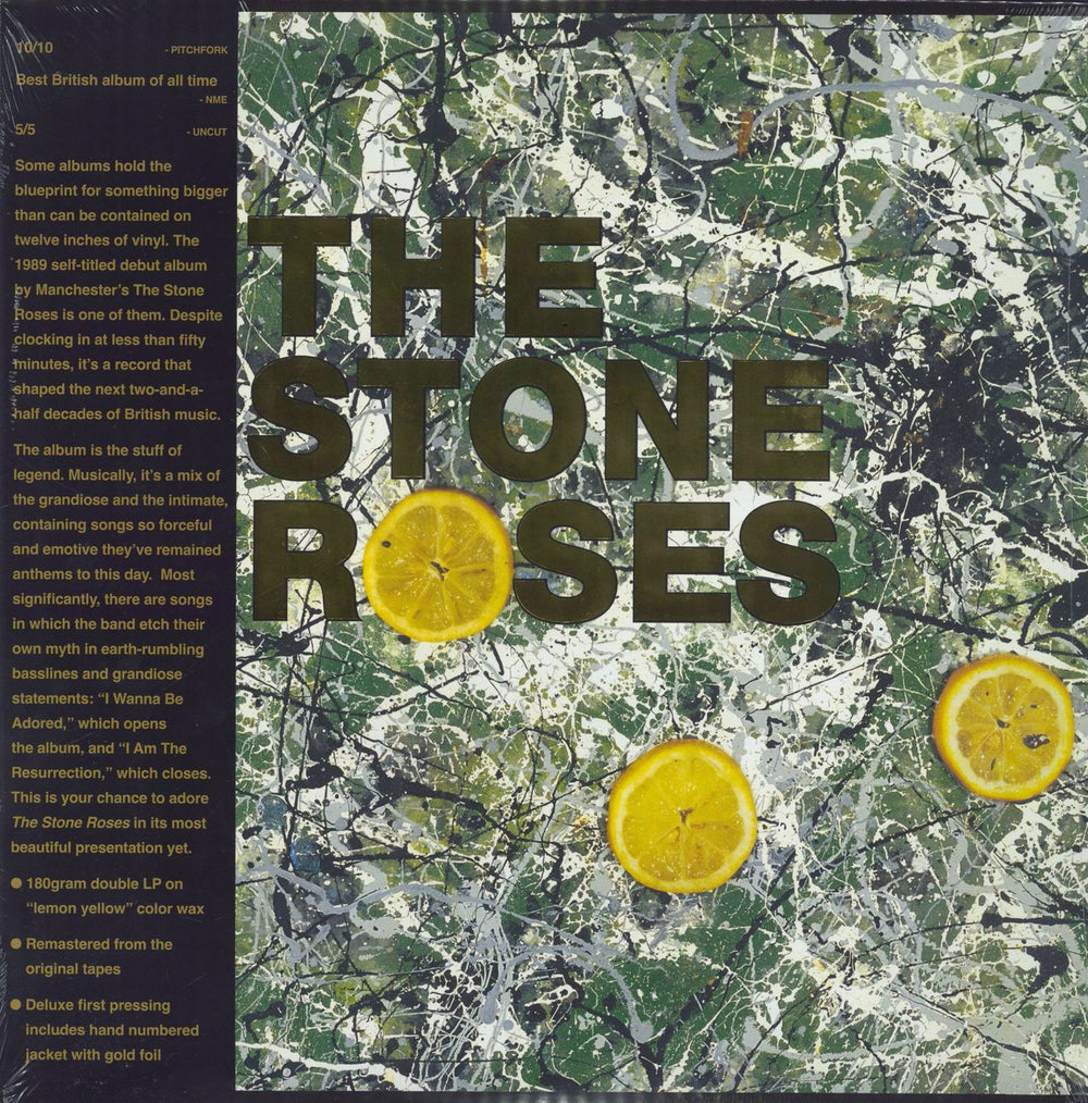 The Stone Roses The Stone Roses - Yellow Vinyl - Hand Numbered - Sealed US 2-LP vinyl record set (Double LP Album) MCR914