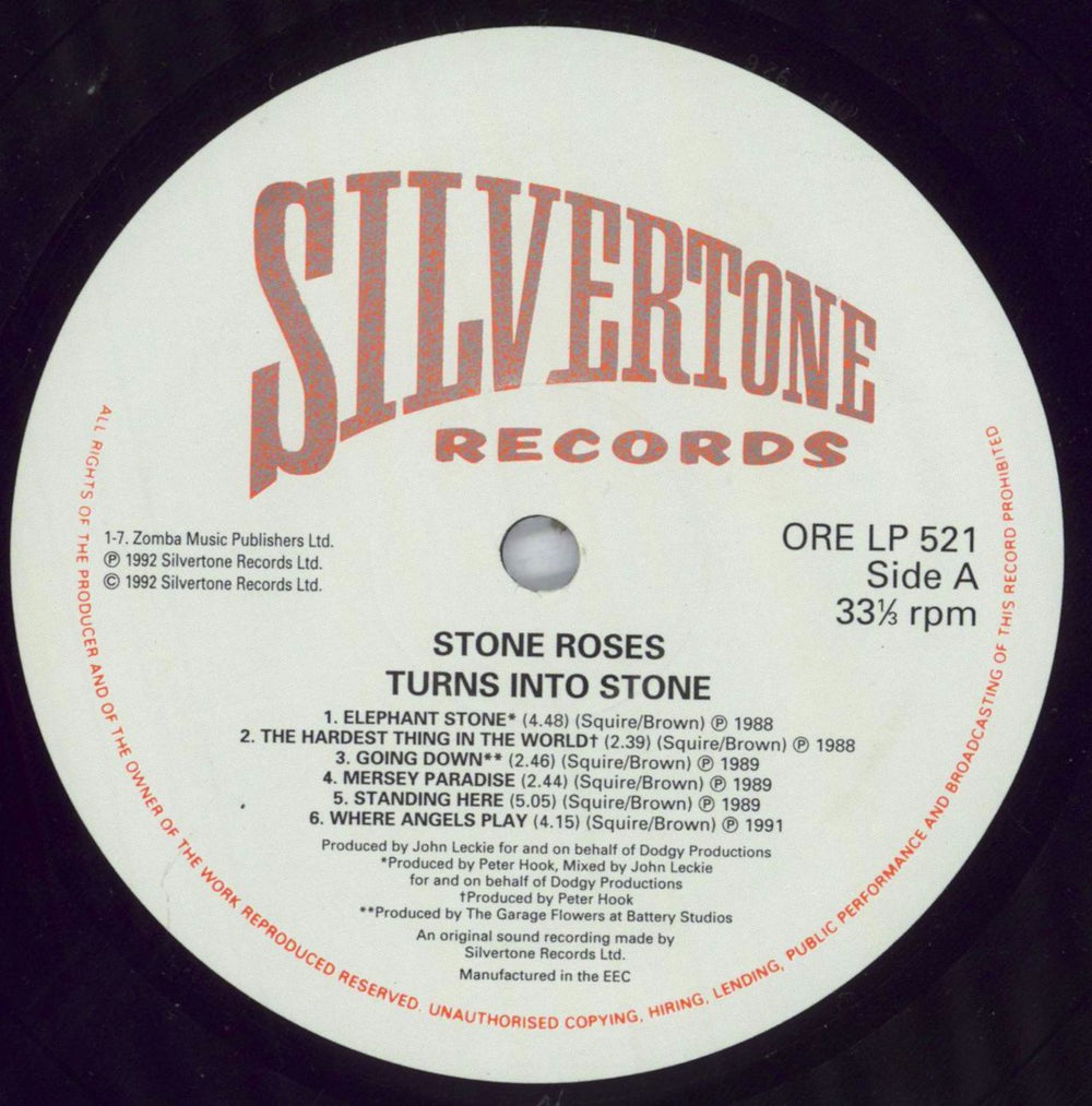 The Stone Roses Turns Into Stone UK vinyl LP album (LP record) STOLPTU393505