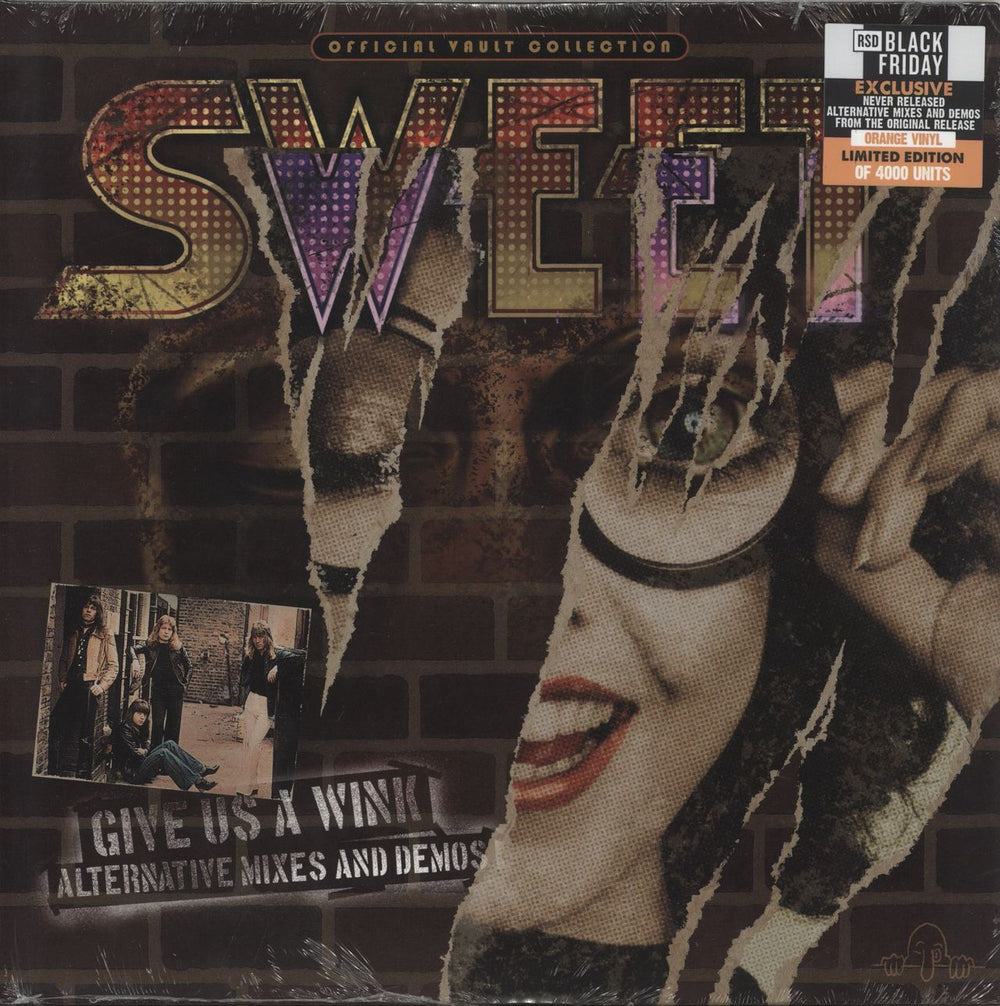 The Sweet Give Us A Wink (Alternative Mixes And Demos) - Orange Vinyl - Sealed US 2-LP vinyl record set (Double LP Album) RRC-0024