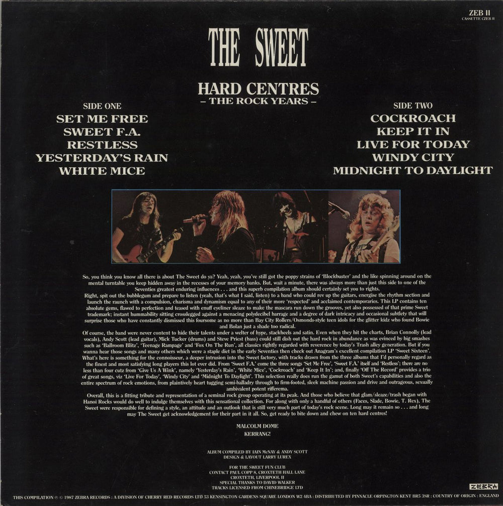 The Sweet Hard Centres - The Rock Years UK vinyl LP album (LP record)