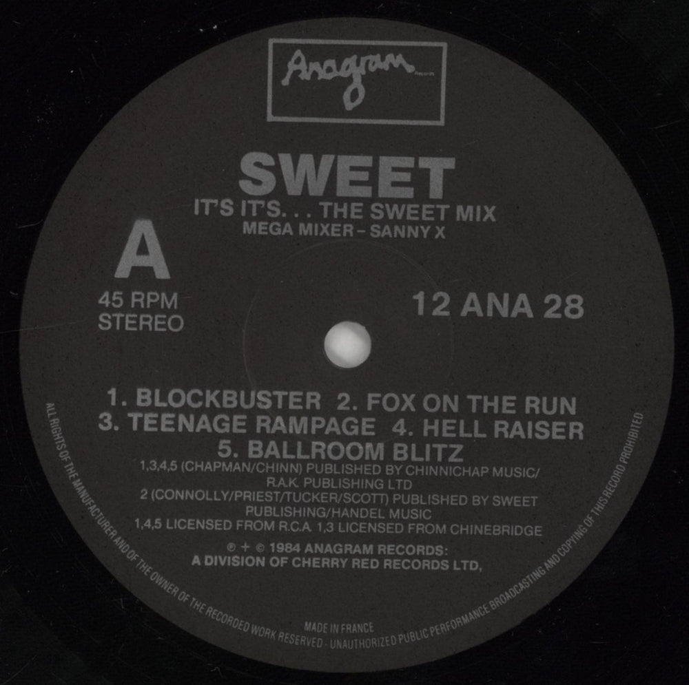 The Sweet It's It's...The Sweet Mix UK 12" vinyl single (12 inch record / Maxi-single) SWT12IT55832