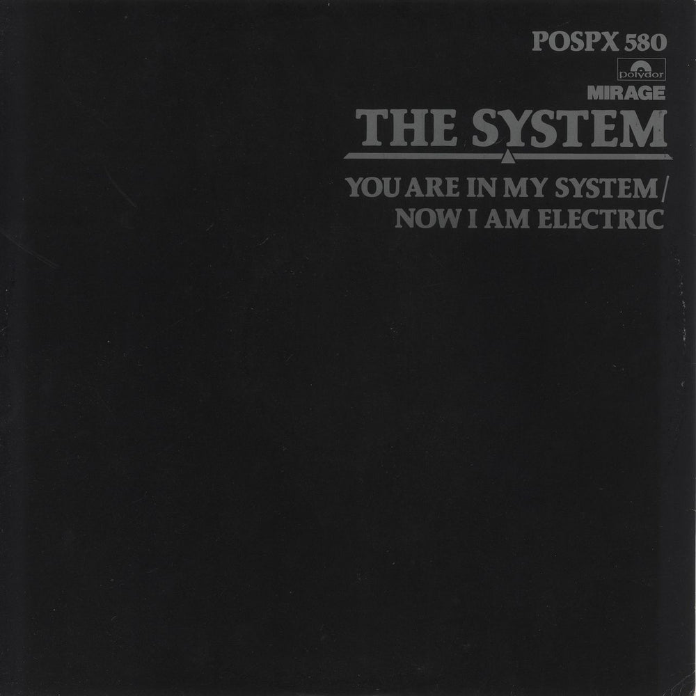 The System You Are In My System UK 12" vinyl single (12 inch record / Maxi-single) POSPX580