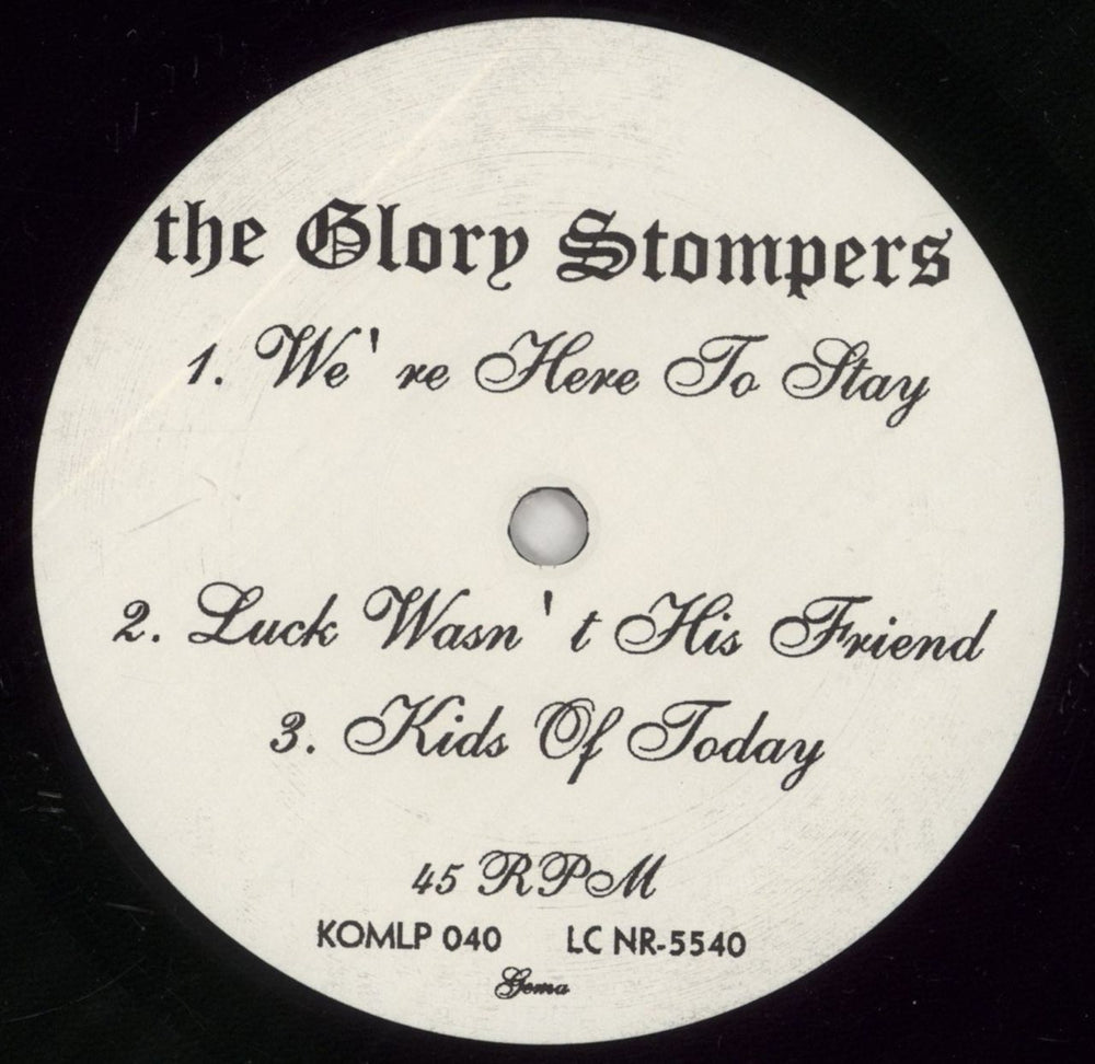 The Templars The Glory Stompers / The Templars German 12" vinyl single (12 inch record / Maxi-single) 9HG12TH863332