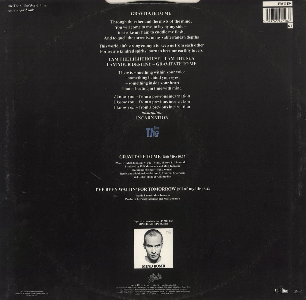 The The Gravitate To Me - Etched UK 12" vinyl single (12 inch record / Maxi-single) 5099765497182