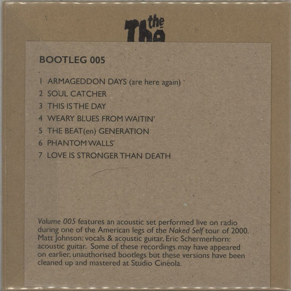 The The Official Bootleg - Volume 005 UK CD-R acetate