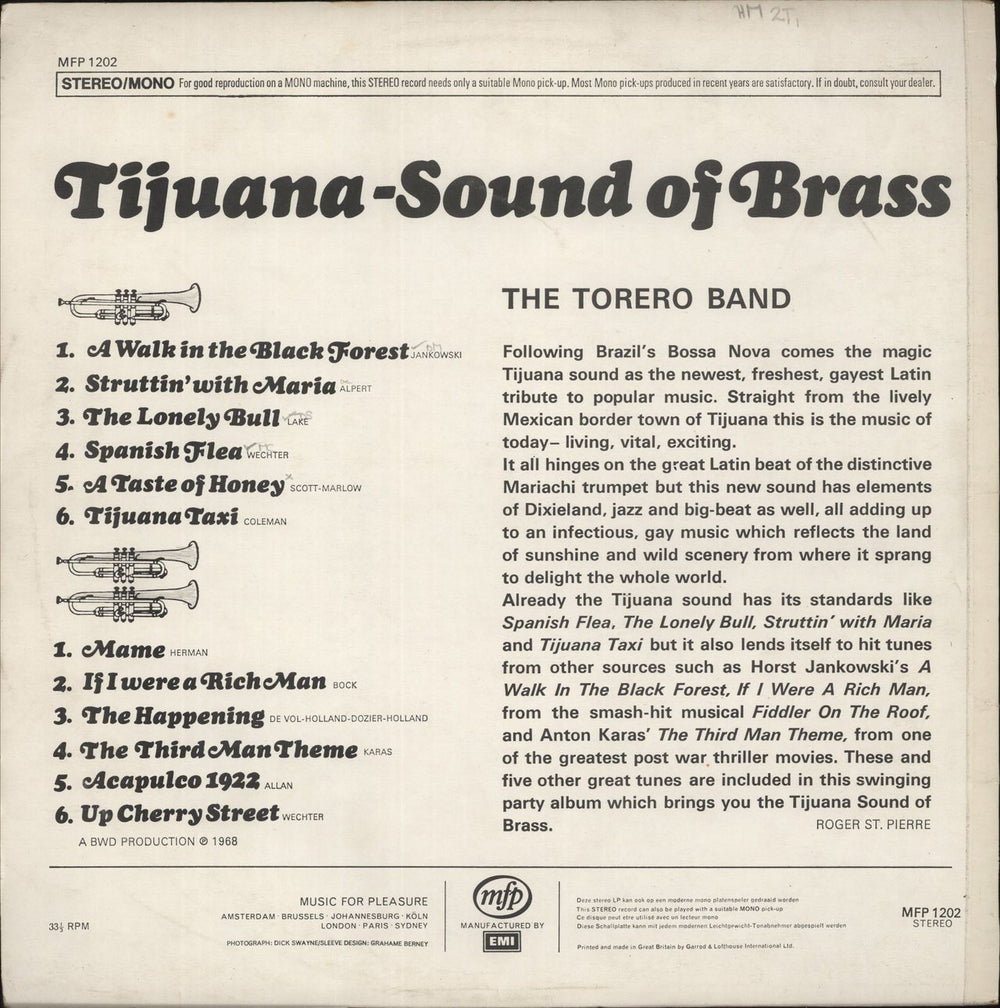 The Torero Band Tijuana - Sound Of Brass UK vinyl LP album (LP record)