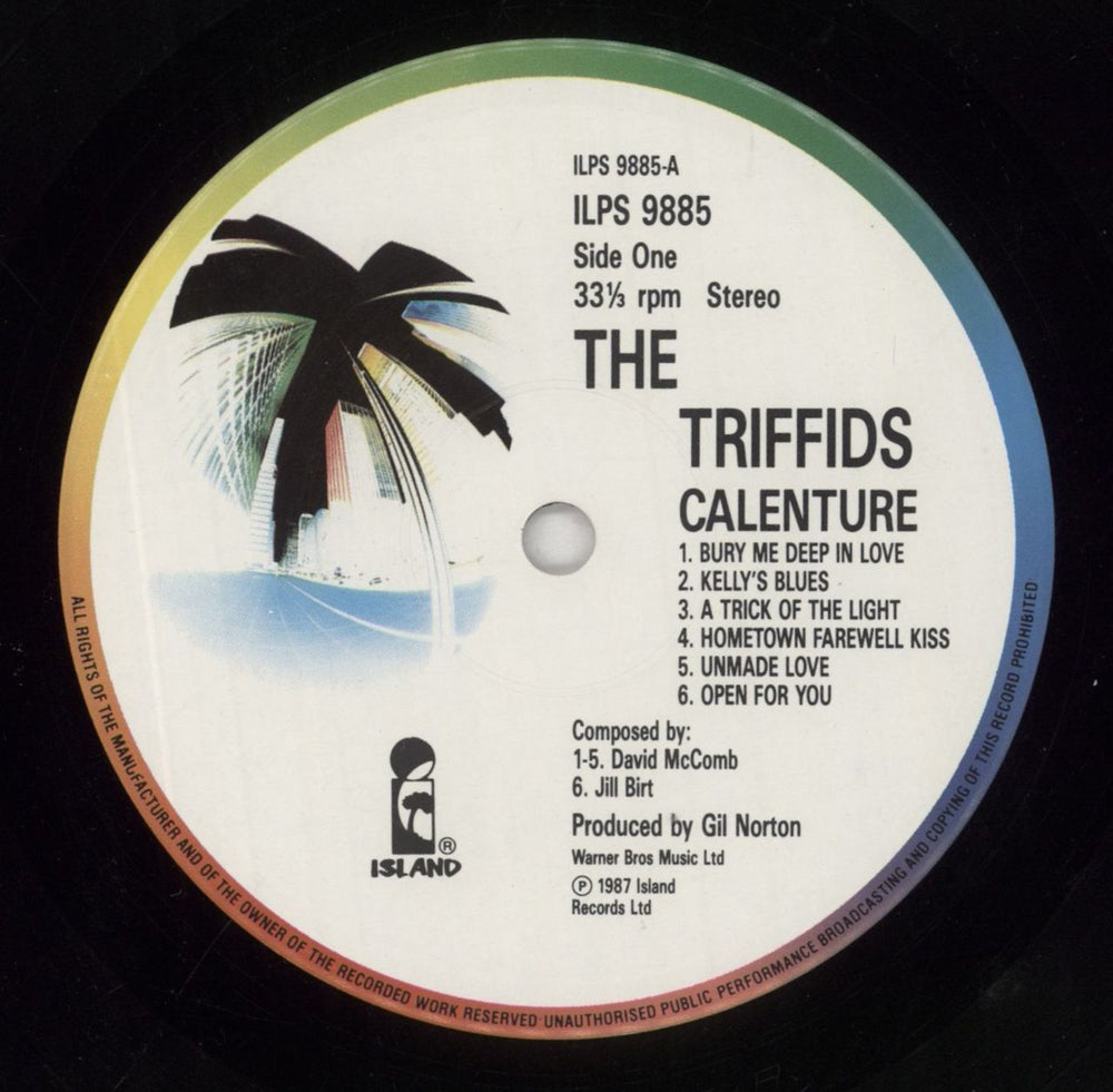 The Triffids (80s) Calenture UK vinyl LP album (LP record) TFILPCA295926