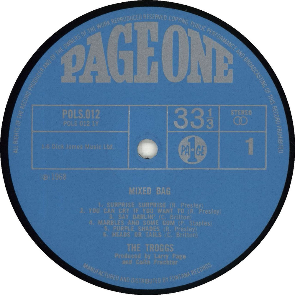 The Troggs Mixed Bag UK vinyl LP album (LP record)