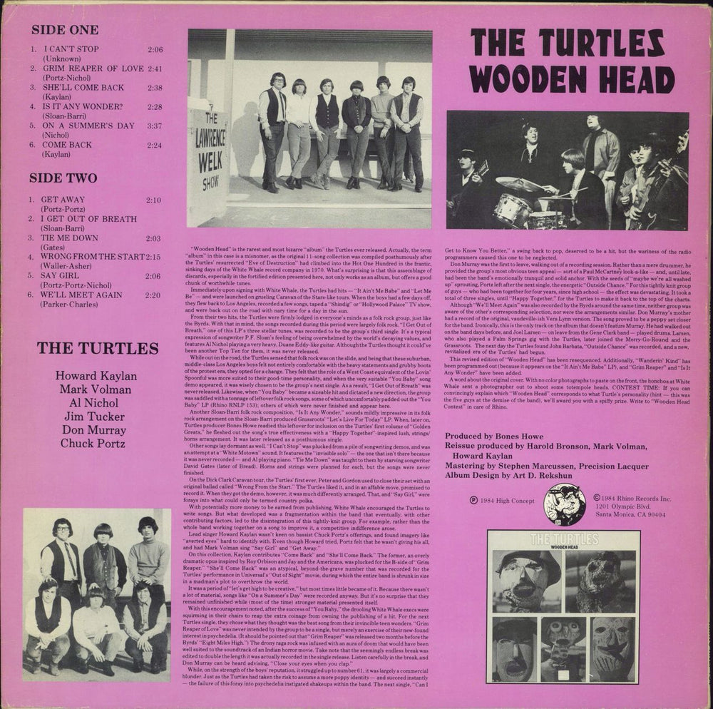 The Turtles Wooden Head US vinyl LP album (LP record)