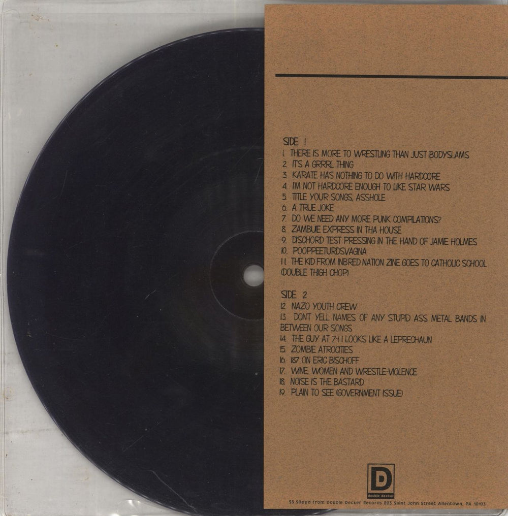 The Ultimate Warriors Nazo Wrestle-Violence - Purple Vinyl US 7" vinyl single (7 inch record / 45)