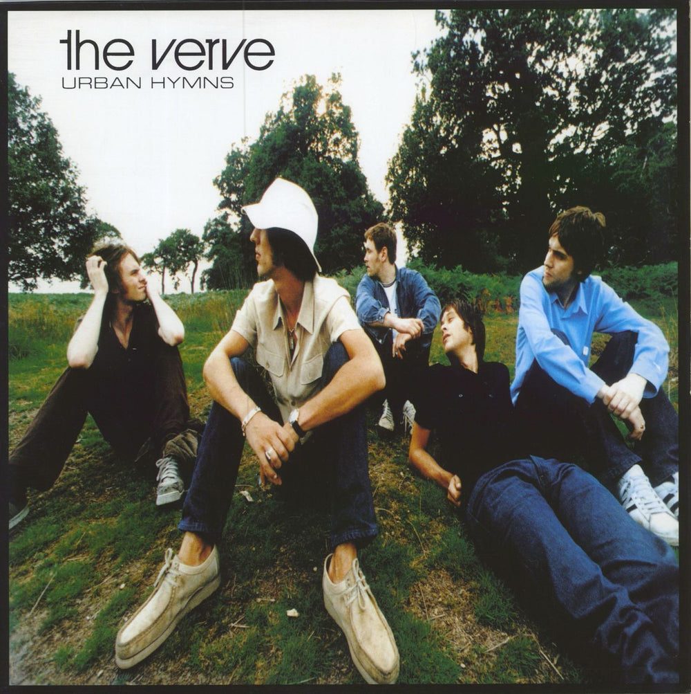 The Verve Urban Hymns - 1st - Picture Labels [W/O Perimeter Text] UK 2-LP vinyl record set (Double LP Album) HUTLP45