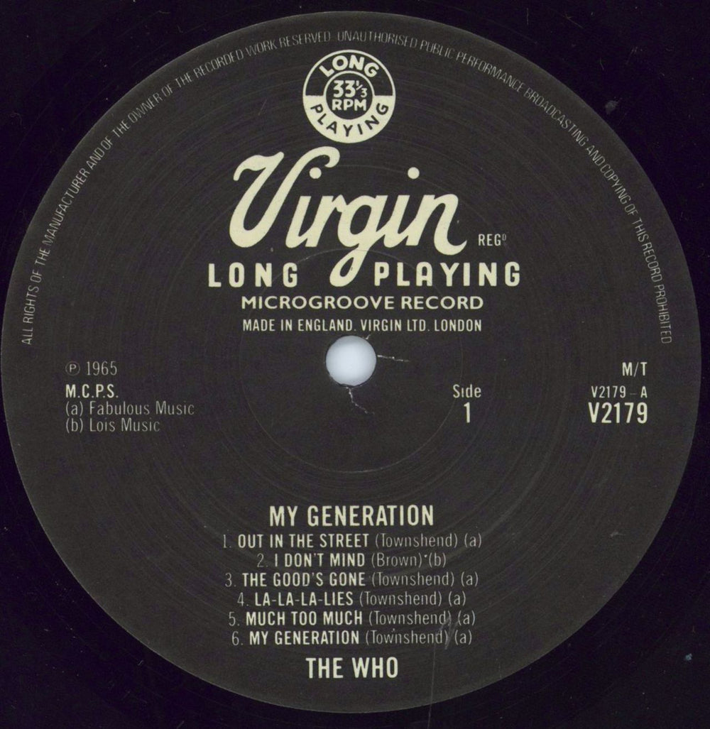 The Who My Generation - VG UK vinyl LP album (LP record) WHOLPMY60779