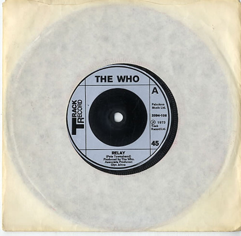 The Who Relay UK 7" vinyl single (7 inch record / 45) 2094-106