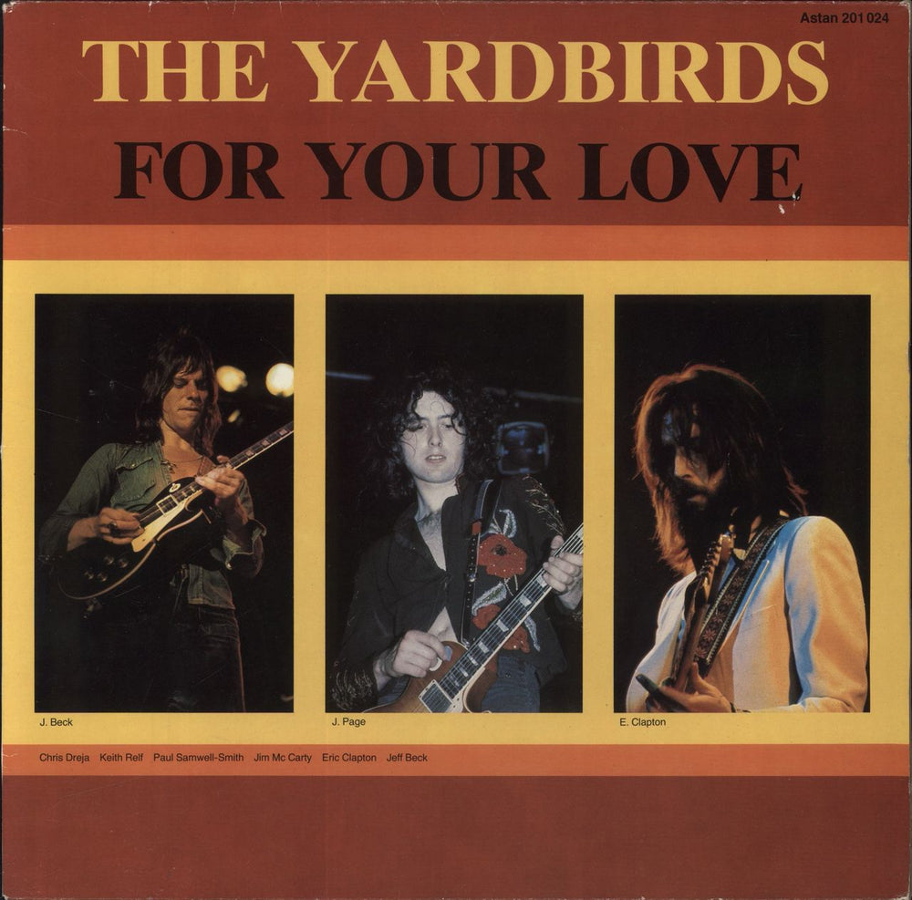 The Yardbirds For Your Love German vinyl LP album (LP record) 201024