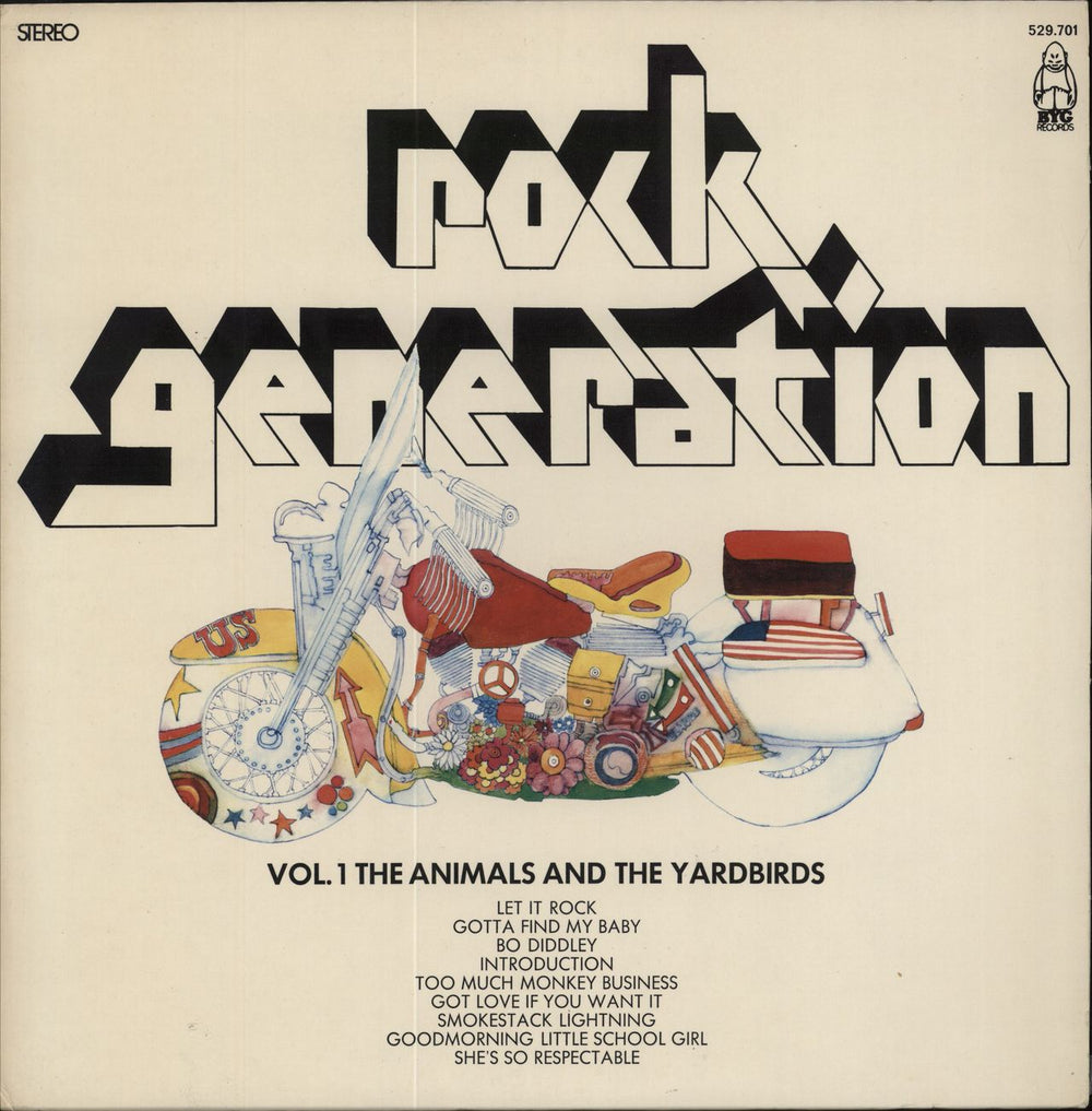 The Yardbirds Rock Generation French vinyl LP album (LP record) 529.701