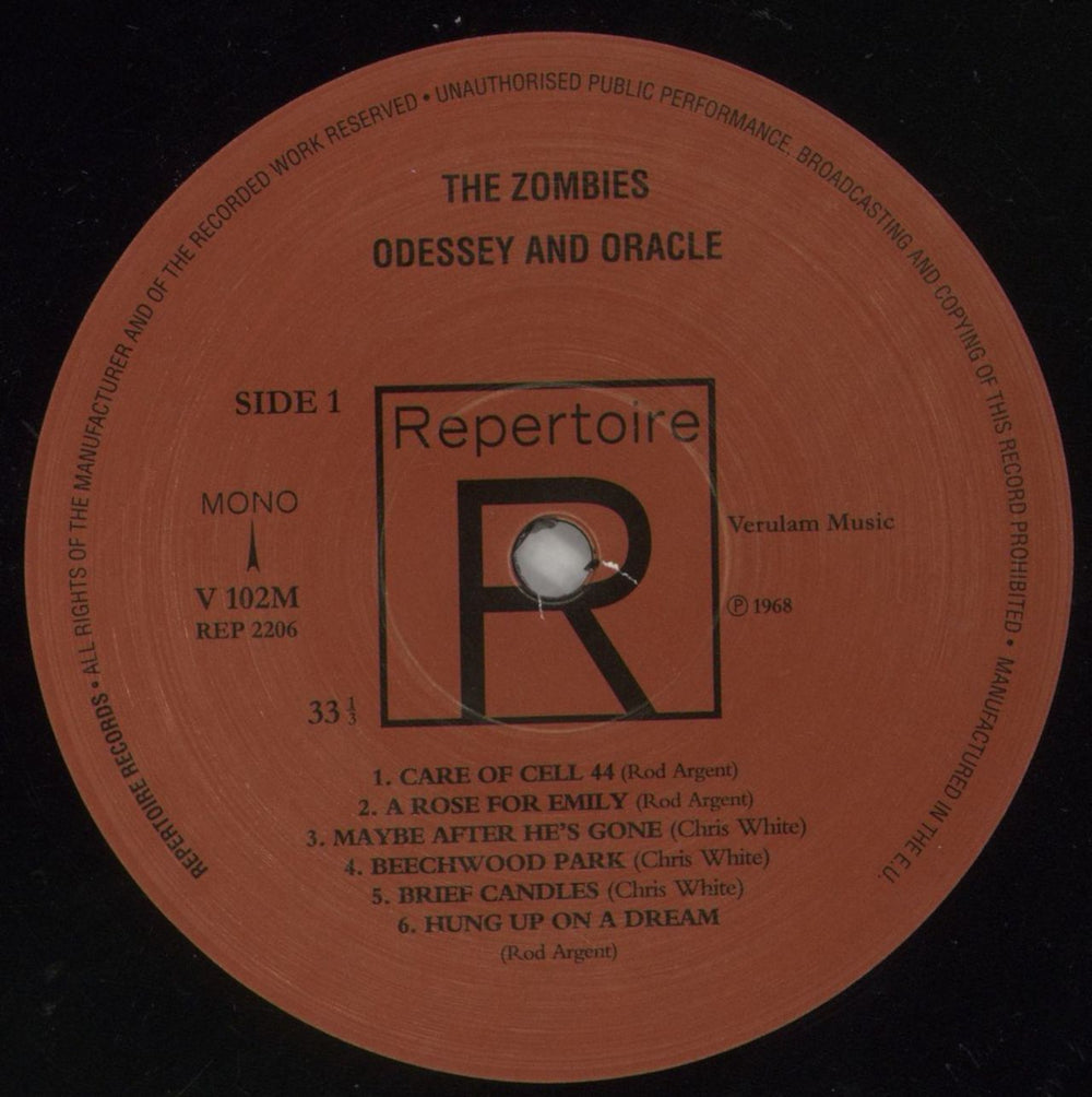 The Zombies Odessey And Oracle - MONO - 180gram UK vinyl LP album (LP record) ZOMLPOD860331