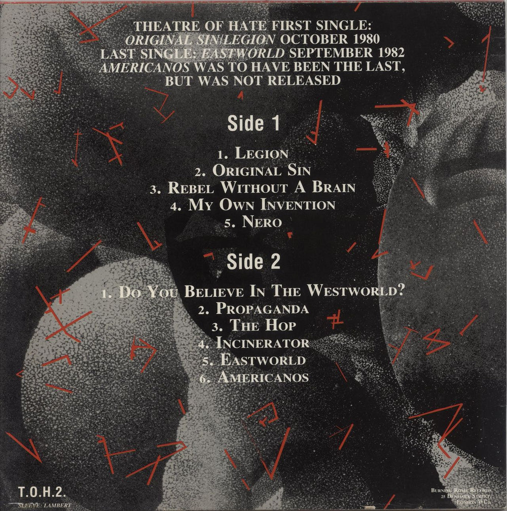 Theatre Of Hate Revolution UK vinyl LP album (LP record)