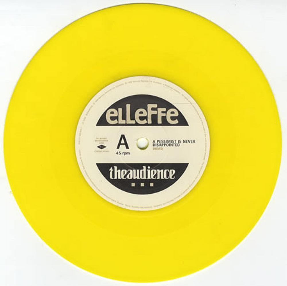 Theaudience A Pessimist Is Never Disappointed - Yellow Vinyl + Poster UK 7" vinyl single (7 inch record / 45) TUD07AP115930