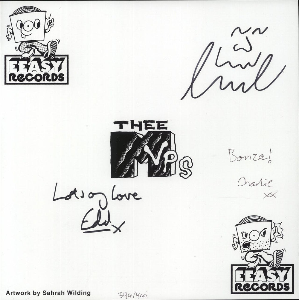 Thee MVPs Science Fiction - Blue Splatter Vinyl - Autographed + Slipmat - Sealed UK vinyl LP album (LP record) 8IXLPSC879337