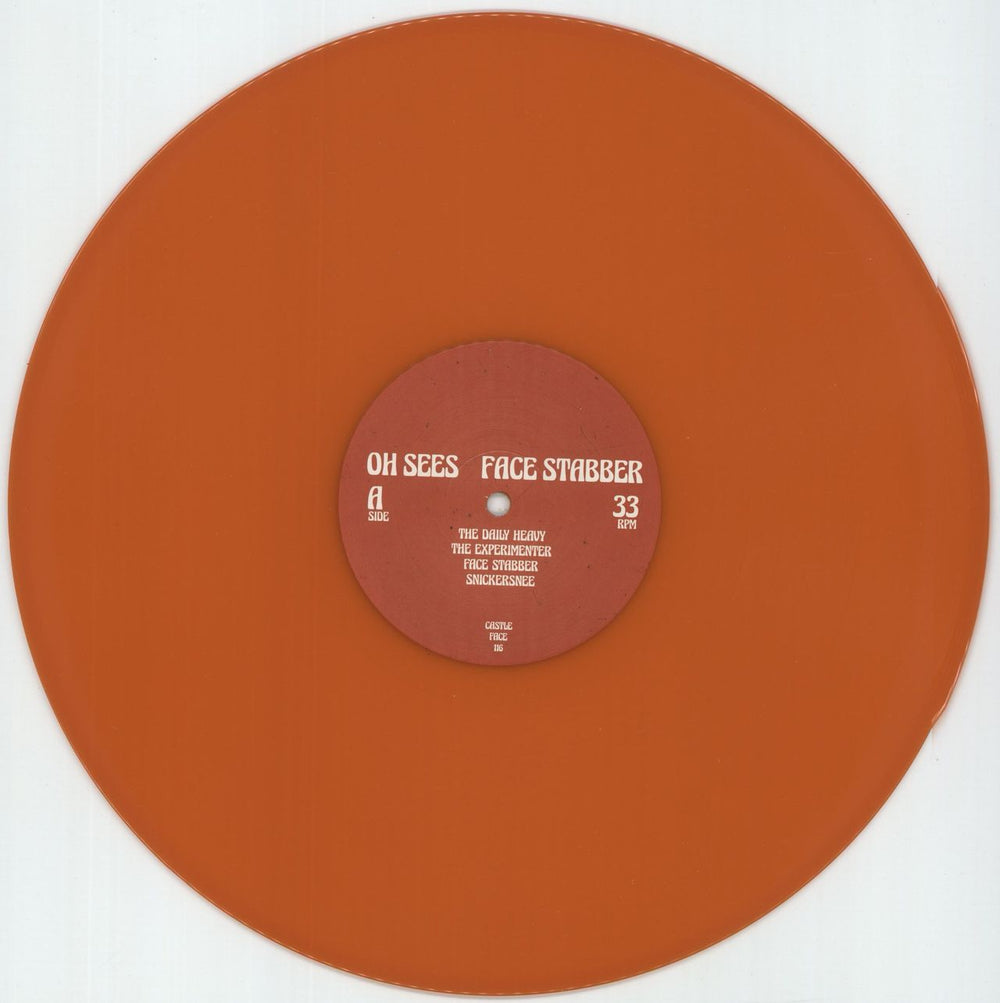 Thee Oh Sees Face Stabber - Orange Vinyl & Red Vinyl UK 2-LP vinyl record set (Double LP Album) YK72LFA869125