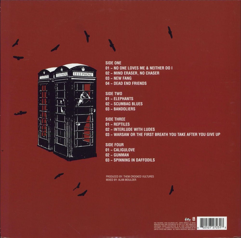 Them Crooked Vultures Them Crooked Vultures - 180 Gram Vinyl US 2-LP vinyl record set (Double LP Album) 602527272313