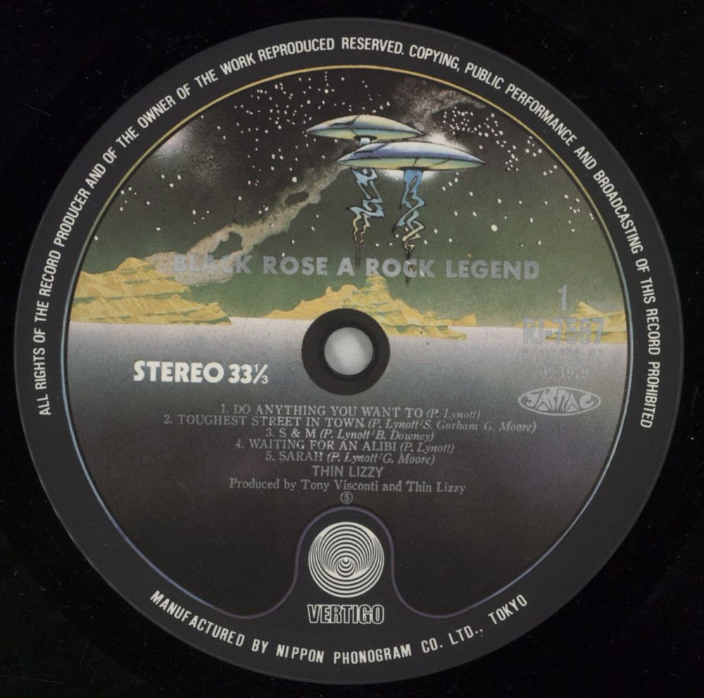 Thin Lizzy Black Rose Japanese vinyl LP album (LP record) THILPBL176216