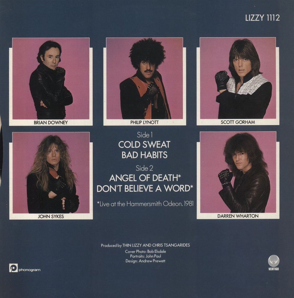 Thin Lizzy Cold Sweat UK 12" vinyl single (12 inch record / Maxi-single)