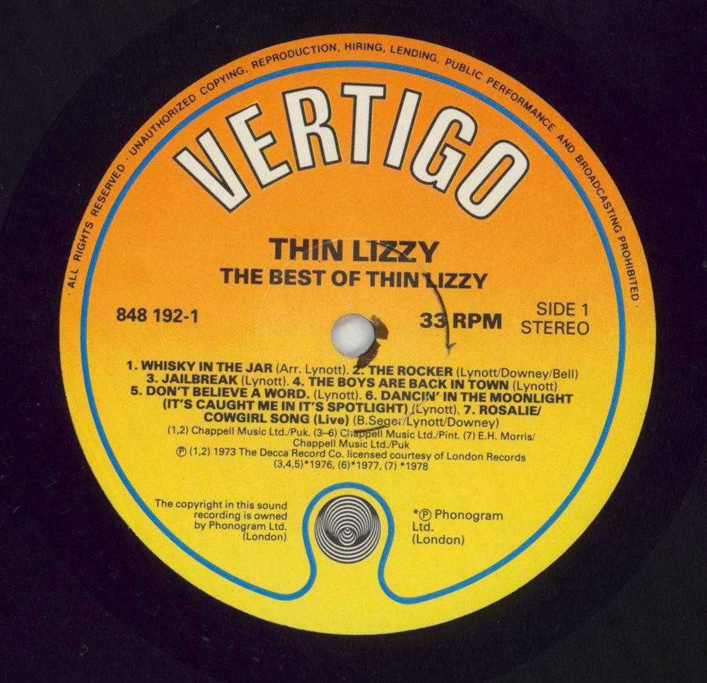 Thin Lizzy Dedication - The Very Best Of - EX UK vinyl LP album (LP record) THILPDE815364