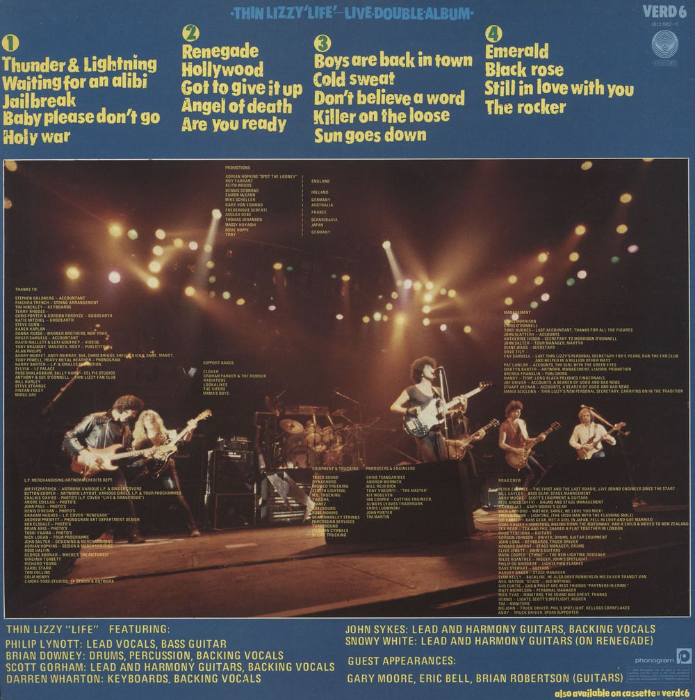 Thin Lizzy Life: Live - EX UK 2-LP vinyl record set (Double LP Album)