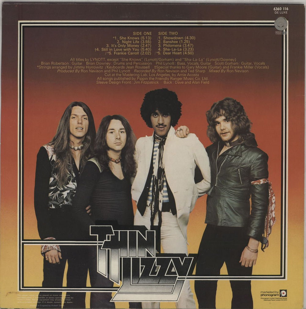 Thin Lizzy Nightlife - EX UK vinyl LP album (LP record)