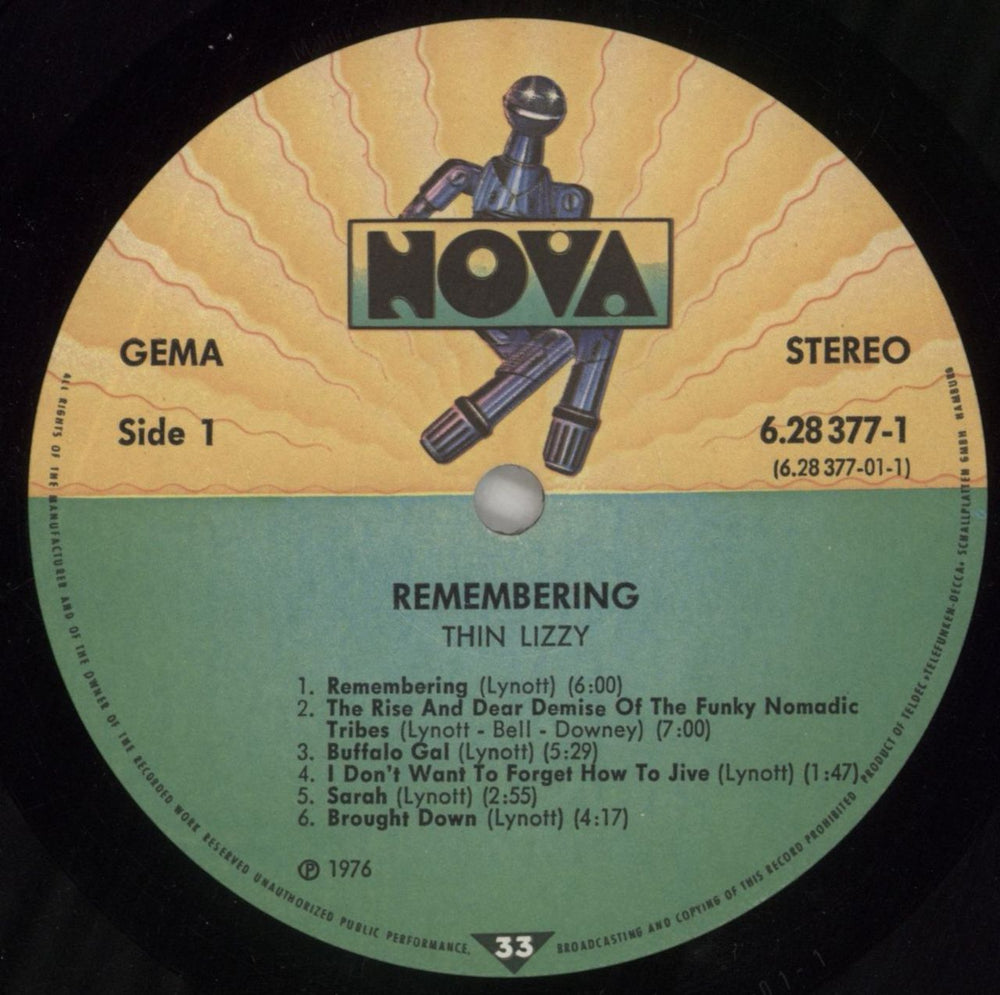 Thin Lizzy Remembering - VG German 2-LP vinyl record set (Double LP Album) THI2LRE859430