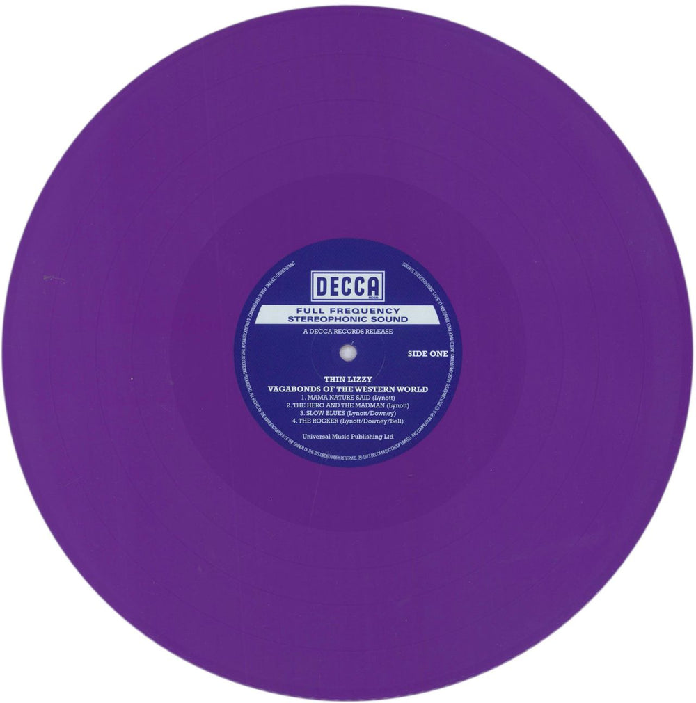 Thin Lizzy Vagabonds Of The Western World - Purple Vinyl UK 2-LP vinyl record set (Double LP Album) THI2LVA844293